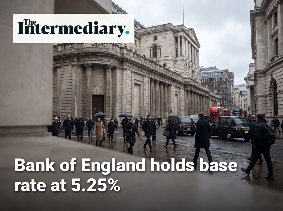 Bank of England holds base rate at 5.25%