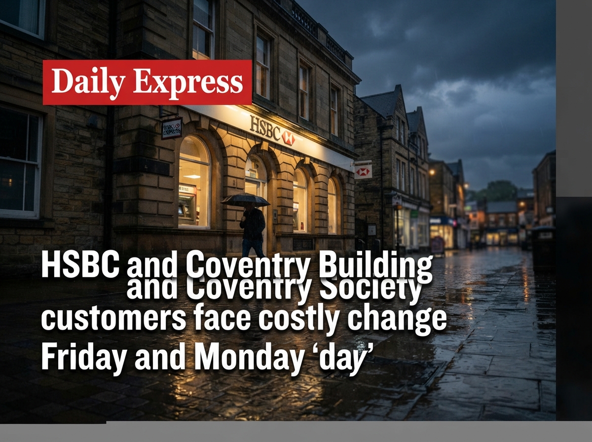 HSBC and Coventry Building Society customers face costly change 'from Friday and Monday'