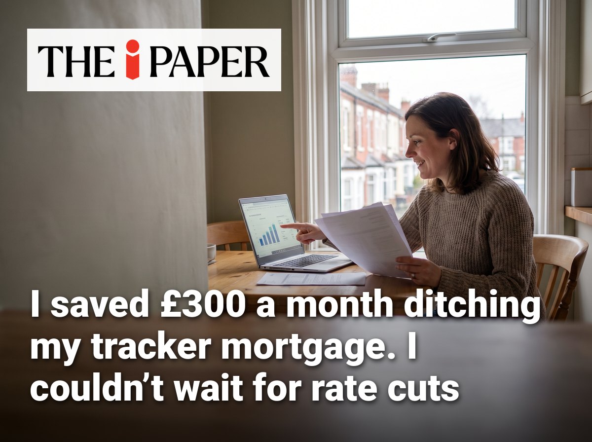 I saved £300 a month ditching my tracker mortgage. I couldn’t wait for rate cuts