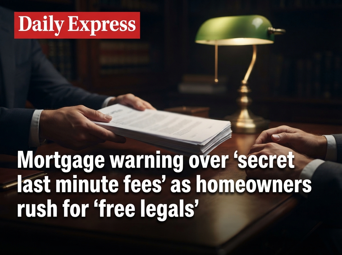 Mortgage warning over 'secret last minute fees' as homeowners rush for 'free legals'