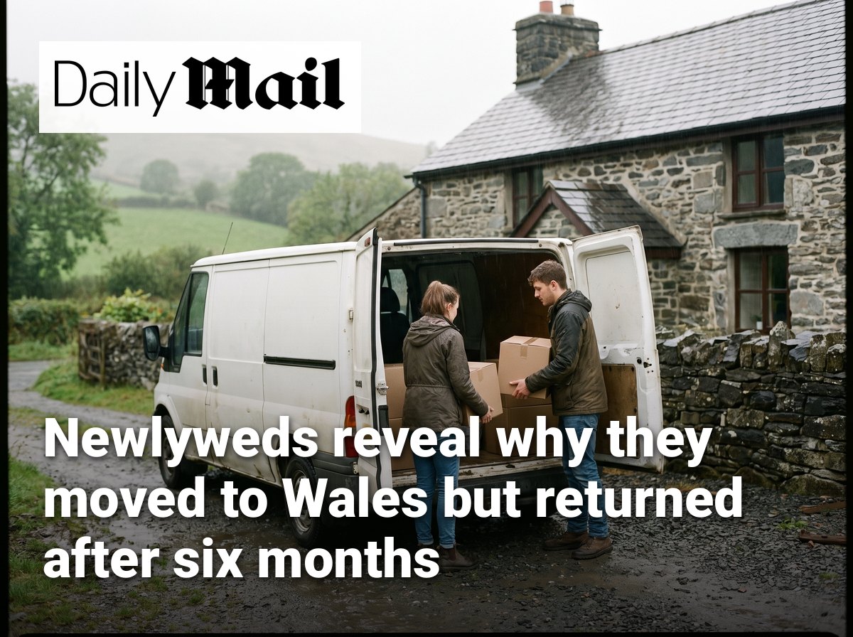 Newlyweds reveal why they moved to Wales but returned after six months