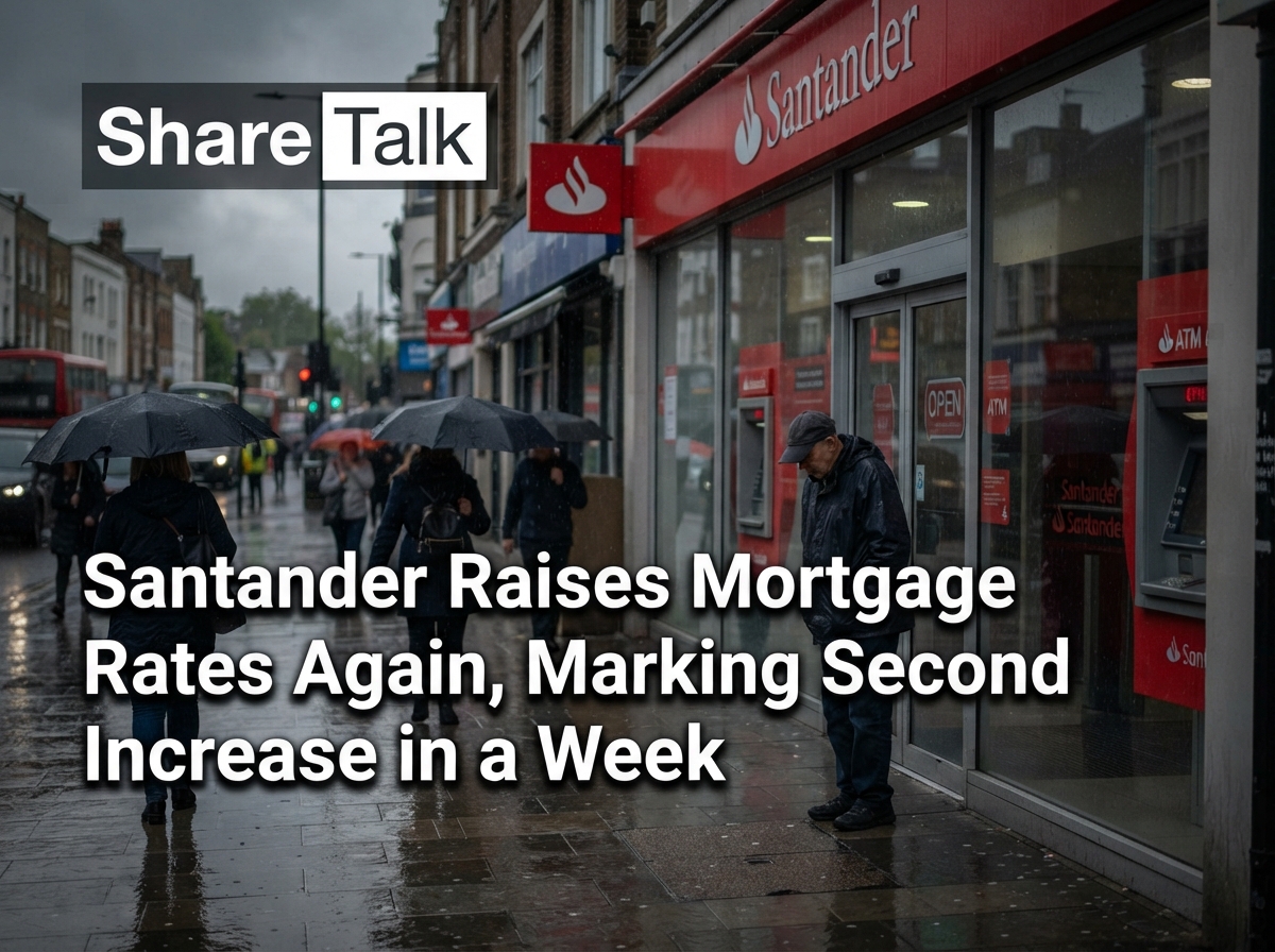 Santander Raises Mortgage Rates Again, Marking Second Increase in a Week