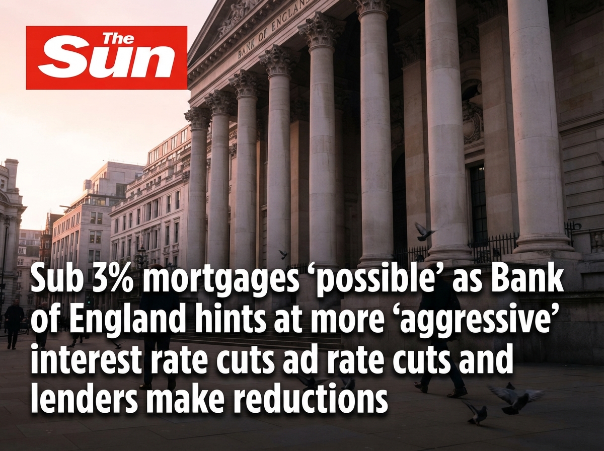 Sub 3% mortgages ‘possible’ as Bank of England hints at more ‘aggressive’ interest rate cuts and lenders make reductions