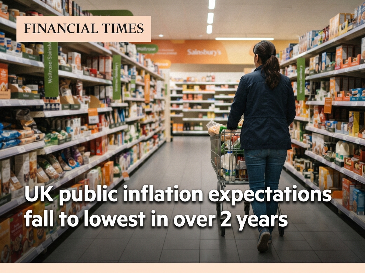 UK public inflation expectations fall to lowest in over 2 years